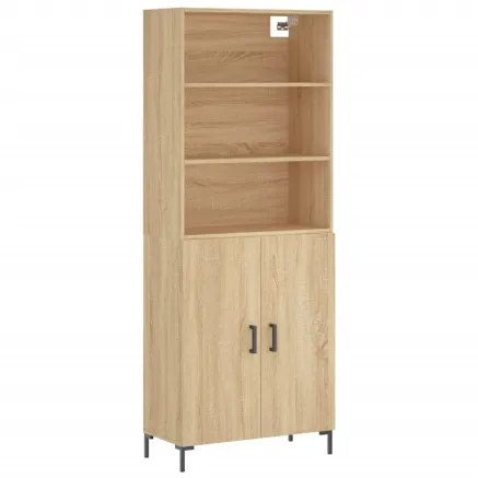 Buffet haut Chêne sonoma 69,5x34x180 cm Bois d'ingénierie 2