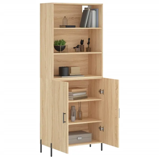 Buffet haut Chêne sonoma 69,5x34x180 cm Bois d'ingénierie