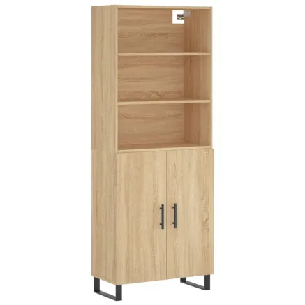 Buffet haut Chêne sonoma 69,5x34x180 cm Bois d'ingénierie 2