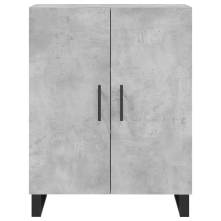 Buffet haut Gris béton 69,5x34x180 cm Bois d'ingénierie