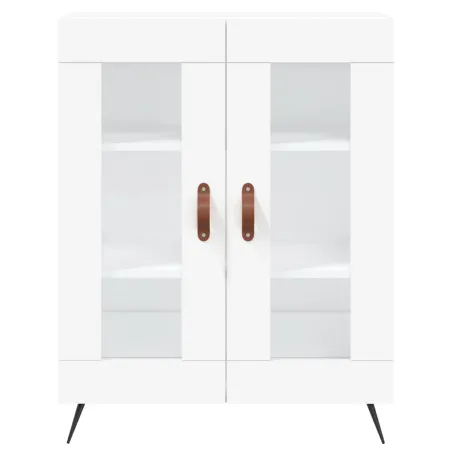 Buffet haut Blanc 69,5x34x180 cm Bois d'ingénierie