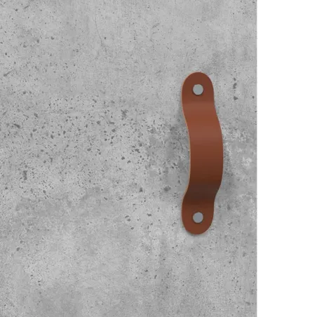 Buffet haut Gris béton 69,5x34x180 cm Bois d'ingénierie