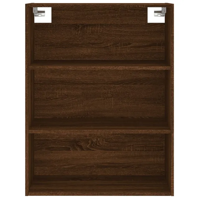 Buffet haut Chêne marron 69,5x34x180 cm Bois d'ingénierie