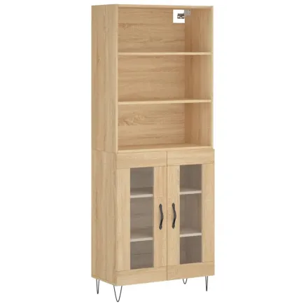 Buffet haut Chêne sonoma 69,5x34x180 cm Bois d'ingénierie 2