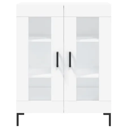 Buffet haut Blanc 69,5x34x180 cm Bois d'ingénierie