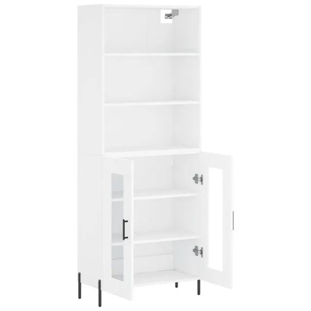 Buffet haut Blanc 69,5x34x180 cm Bois d'ingénierie