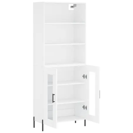 Buffet haut Blanc 69,5x34x180 cm Bois d'ingénierie