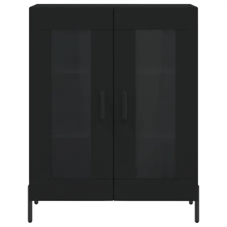 Buffet haut Noir 69,5x34x180 cm Bois d'ingénierie