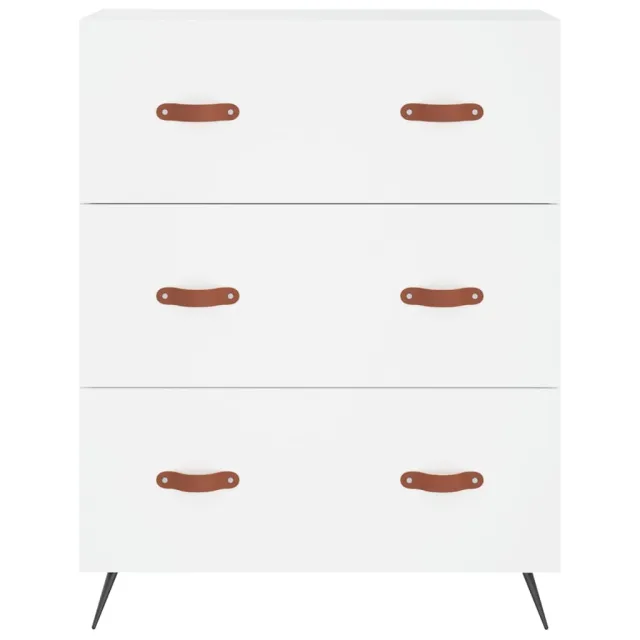 Buffet haut Blanc 69,5x34x180 cm Bois d'ingénierie