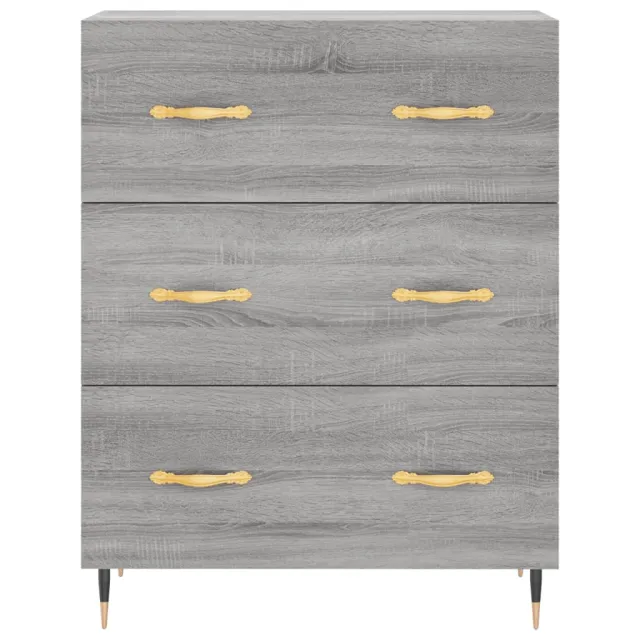 Buffet haut Sonoma gris 69,5x34x180 cm Bois d'ingénierie