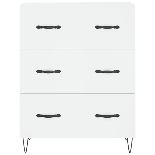 Buffet haut Blanc 69,5x34x180 cm Bois d'ingénierie