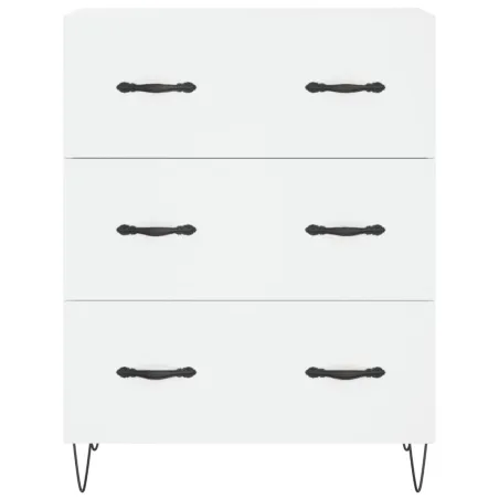 Buffet haut Blanc 69,5x34x180 cm Bois d'ingénierie