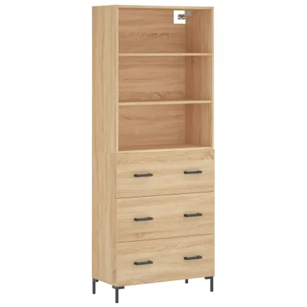 Buffet haut Chêne sonoma 69,5x34x180 cm Bois d'ingénierie 2