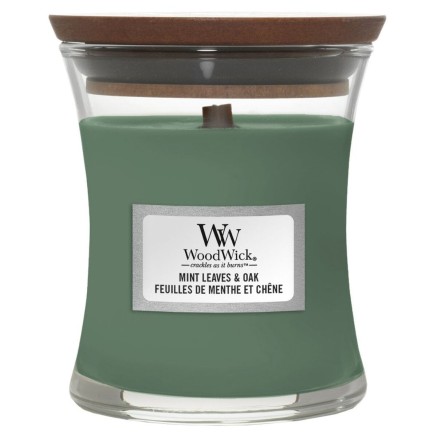 Duftkerze Woodwick Mint Leaves & Oak 275 g
