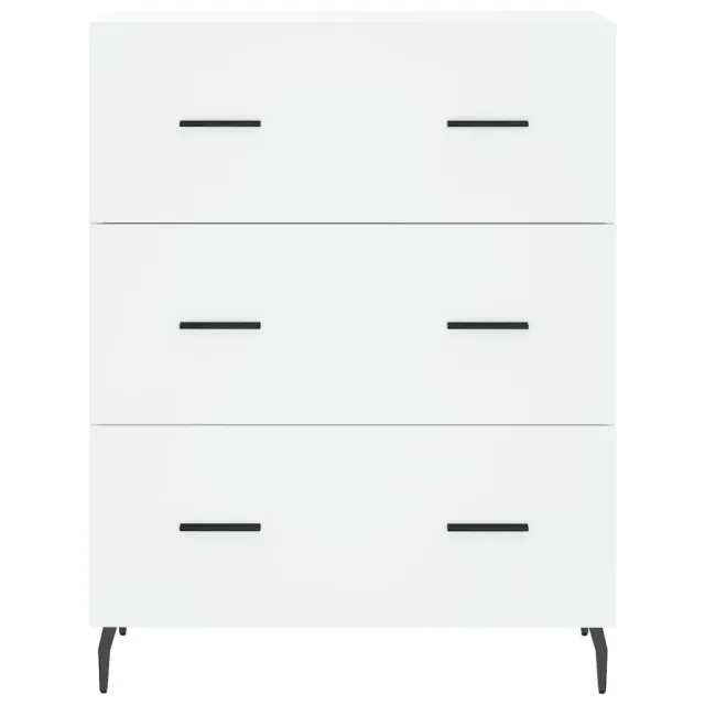 Buffet haut Blanc 69,5x34x180 cm Bois d'ingénierie