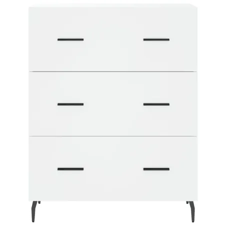 Buffet haut Blanc 69,5x34x180 cm Bois d'ingénierie