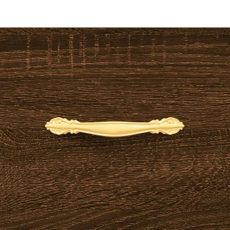 Buffet haut Chêne marron 69,5x34x180 cm Bois d'ingénierie