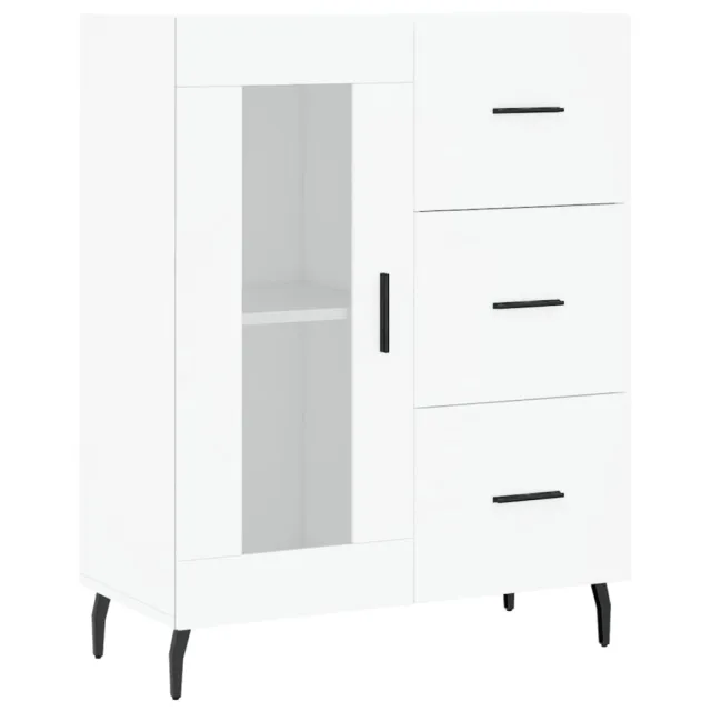 Buffet haut Blanc 69,5x34x180 cm Bois d'ingénierie