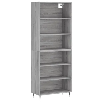 Buffet sonoma gris 69,5x32,5x180 cm bois d'ingénierie 2