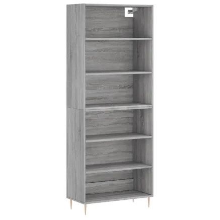 Buffet sonoma gris 69,5x32,5x180 cm bois d'ingénierie 2