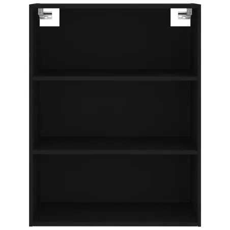 Buffet noir 69,5x32,5x180 cm bois d'ingénierie