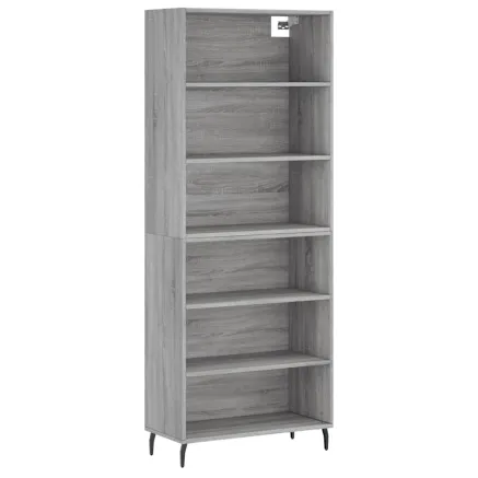 Buffet sonoma gris 69,5x32,5x180 cm bois d'ingénierie 2
