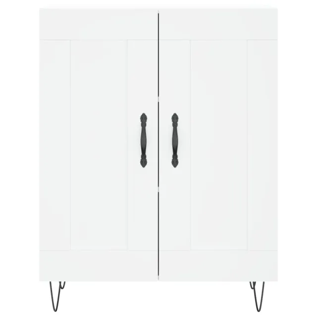 Buffet haut Blanc 69,5x34x180 cm Bois d'ingénierie