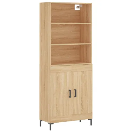 Buffet haut Chêne sonoma 69,5x34x180 cm Bois d'ingénierie 2