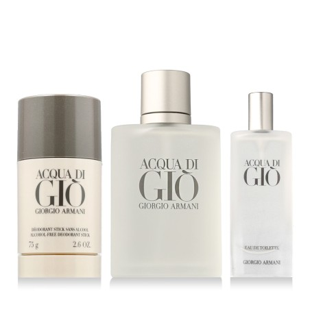 Set mit Herrenparfüm Giorgio Armani Acqua Di Gio 3 Stücke