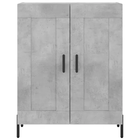 Buffet haut Gris béton 69,5x34x180 cm Bois d'ingénierie