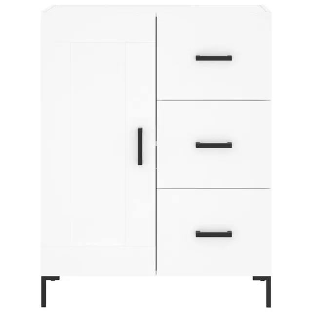 Buffet haut Blanc 69,5x34x180 cm Bois d'ingénierie