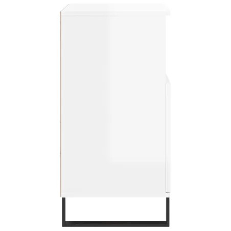 Buffets 3 pcs blanc brillant bois d'ingénierie