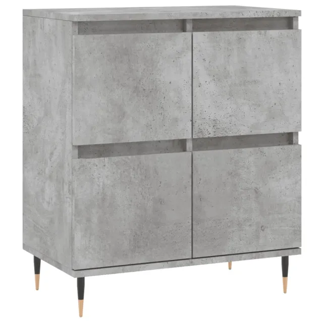 Buffets 2 pcs gris béton bois d'ingénierie