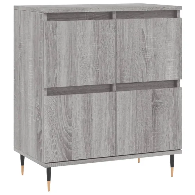 Buffets 2 pcs sonoma gris bois d'ingénierie