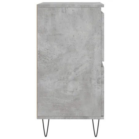 Buffets 2 pcs gris béton bois d'ingénierie