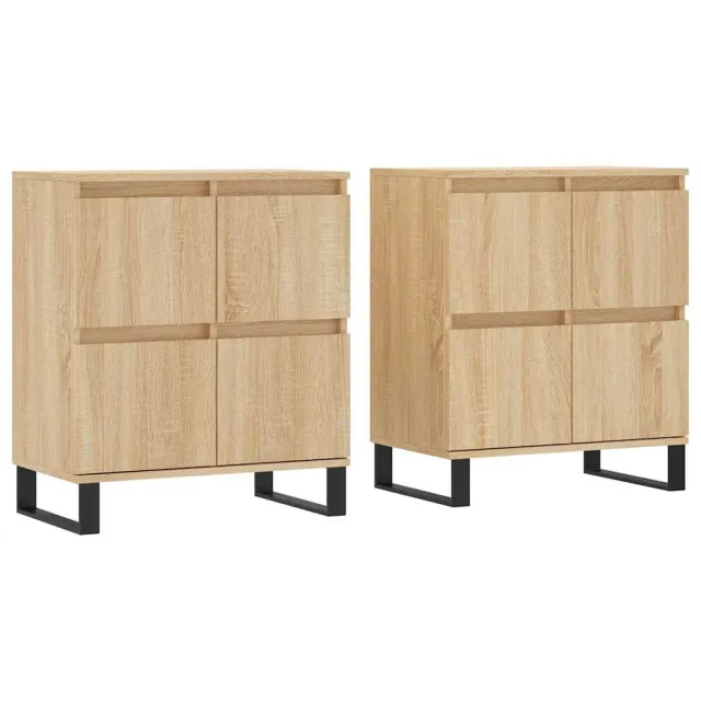 Buffets 2 pcs chêne sonoma bois d'ingénierie