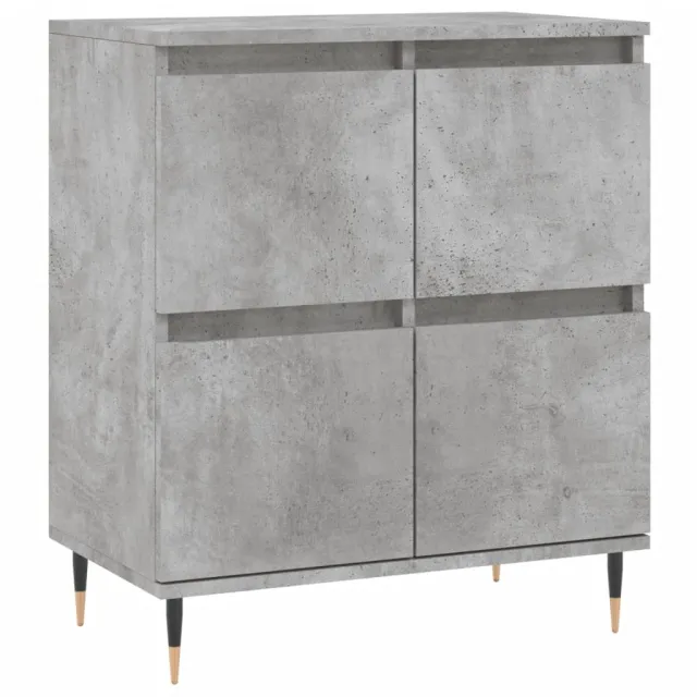 Buffets 3 pcs gris béton bois d'ingénierie