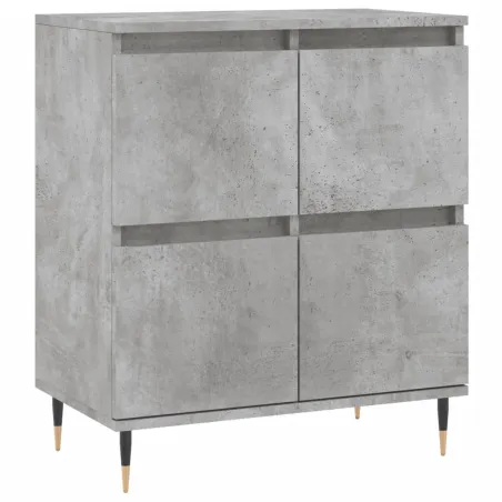 Buffets 3 pcs gris béton bois d'ingénierie