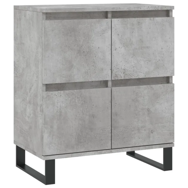 Buffets 3 pcs gris béton bois d'ingénierie