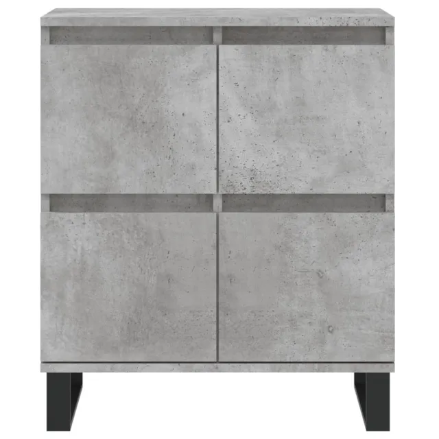 Buffets 3 pcs gris béton bois d'ingénierie