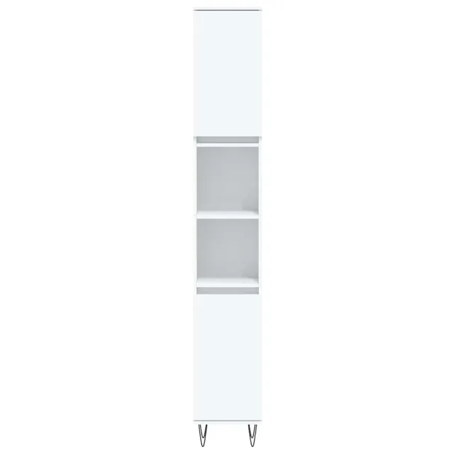 Ensemble de meubles salle de bain 3 pcs blanc bois d'ingénierie