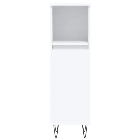 Ensemble de meubles salle de bain 3 pcs blanc bois d'ingénierie