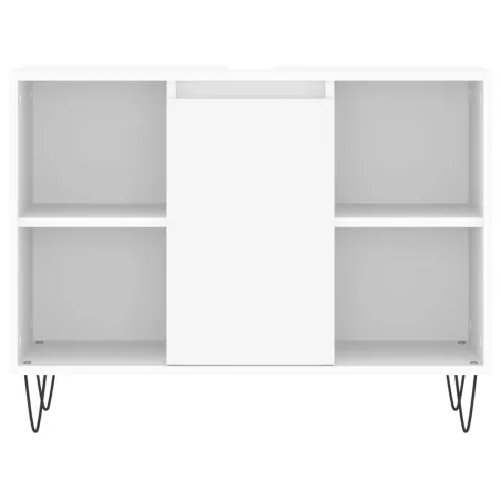 Ensemble de meubles salle de bain 3 pcs blanc bois d'ingénierie