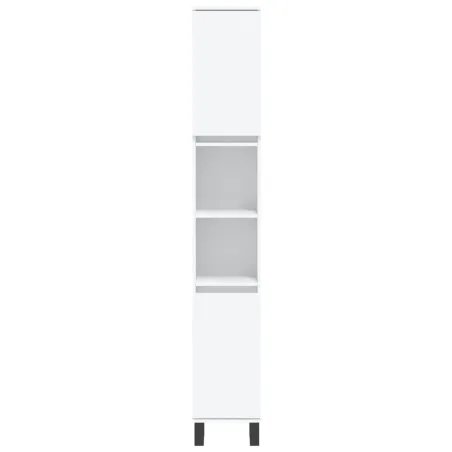 Ensemble de meubles salle de bain 3 pcs blanc bois d'ingénierie