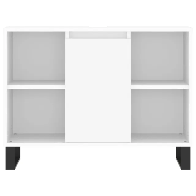 Ensemble de meubles salle de bain 3 pcs blanc bois d'ingénierie