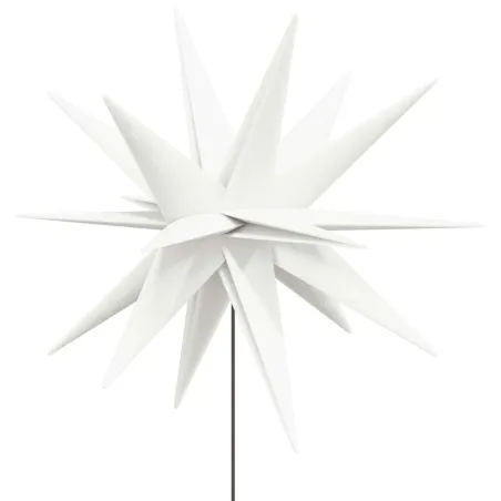 Lumières de Noël avec piquets 3 pcs LED pliable blanc 57 cm
