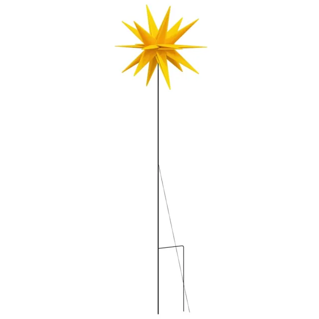 Lumières de Noël avec piquets 3 pcs LED pliable jaune 57 cm