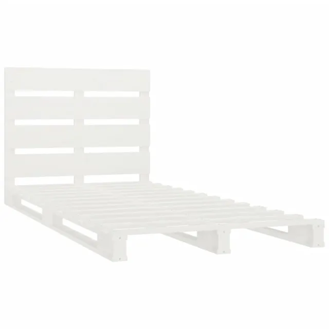 Cadre de lit Blanc 90x190 cm Bois de pin massif Simple