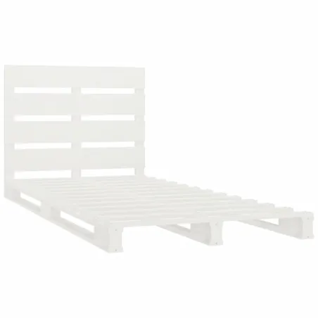 Cadre de lit Blanc 90x190 cm Bois de pin massif Simple