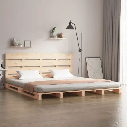 Cadre de lit sans matelas 140x190 cm bois de pin massif